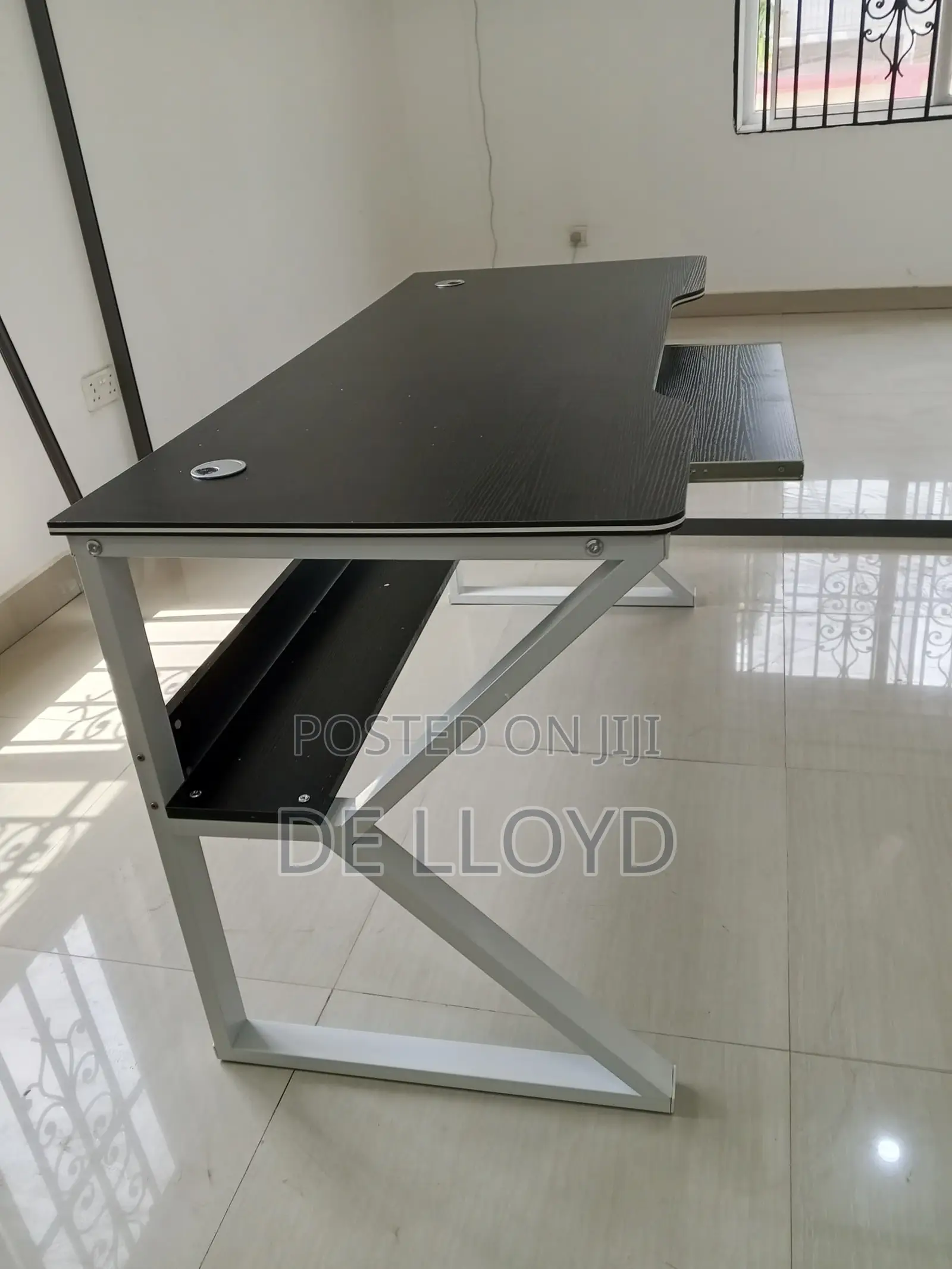 Multipurpose Table With Shelves And Keyboard Desk