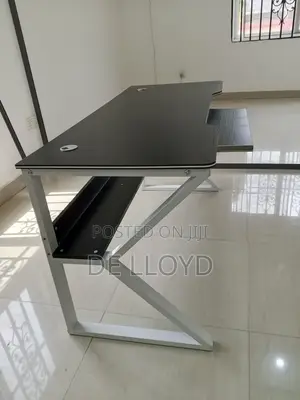 Multipurpose Table With Shelves And Keyboard Desk