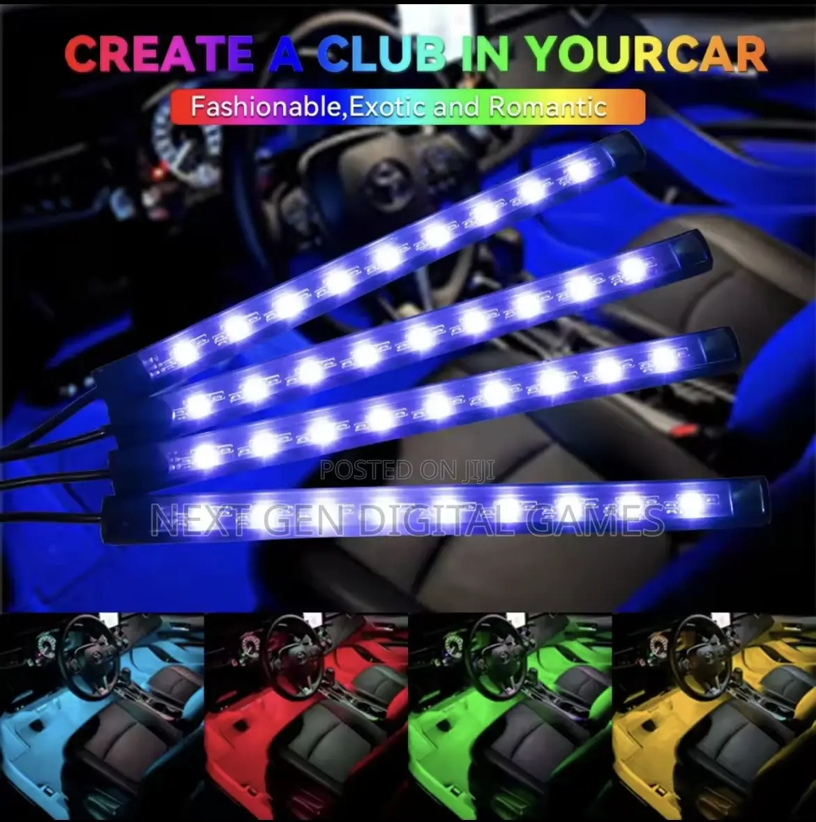 Neon 72 Led Car Interior Ambient Foot Light