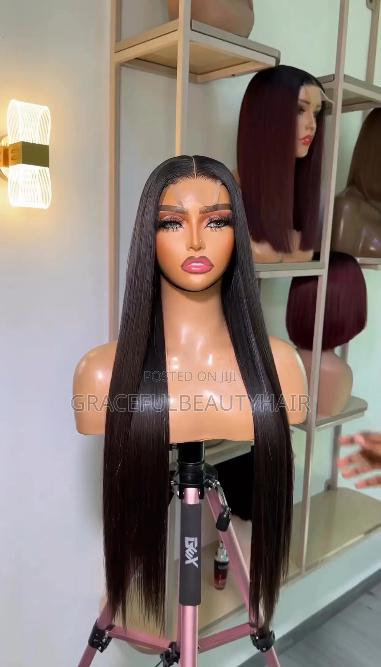 24” Black SDD Bone Straight Caps Kim K Closure