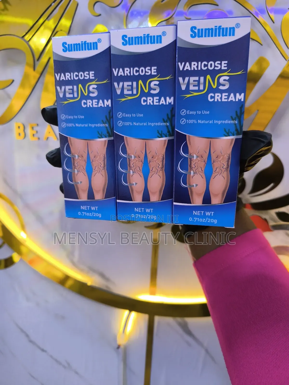 Varicose Spider Vein Cream, Blue and Green Vein 3 Pieces