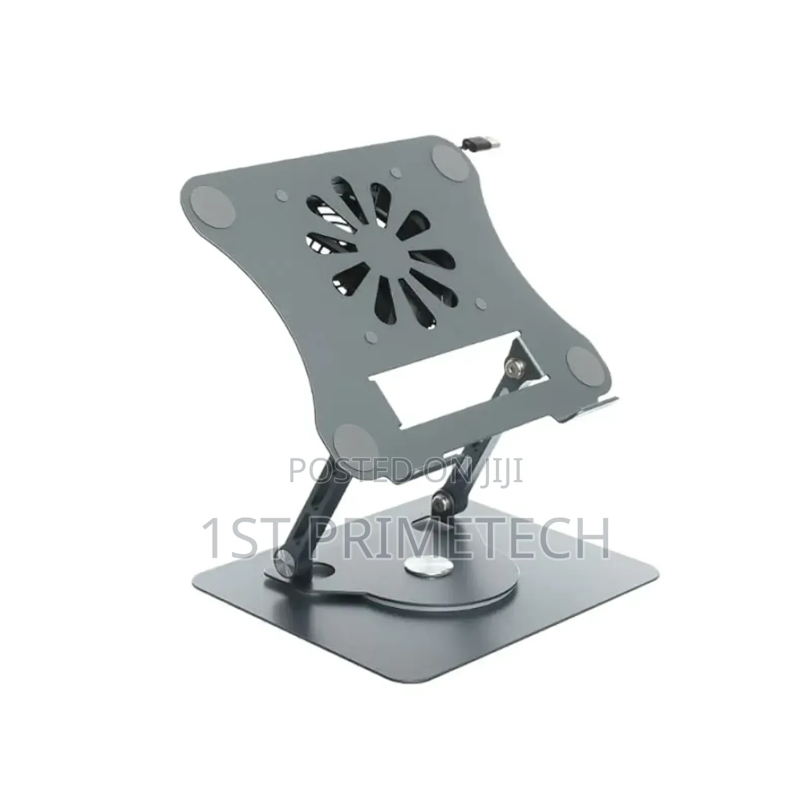 Metallic Swivel Laptop Stand With Cooling Fan