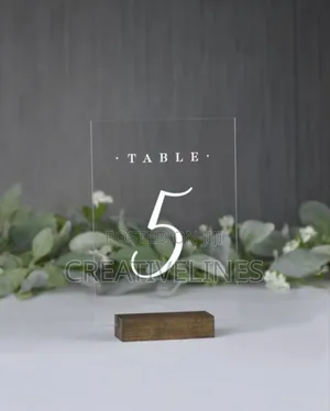 Cystal Table Top Numbers