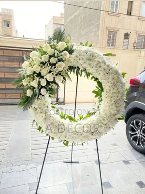 Funeral Wreath and Flower Arrangement
