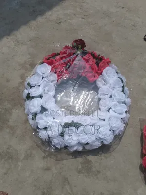 Funeral Wreath and Flower Arrangement