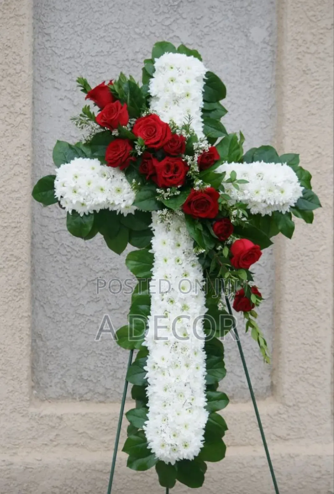 Funeral Wreath and Flower Arrangement