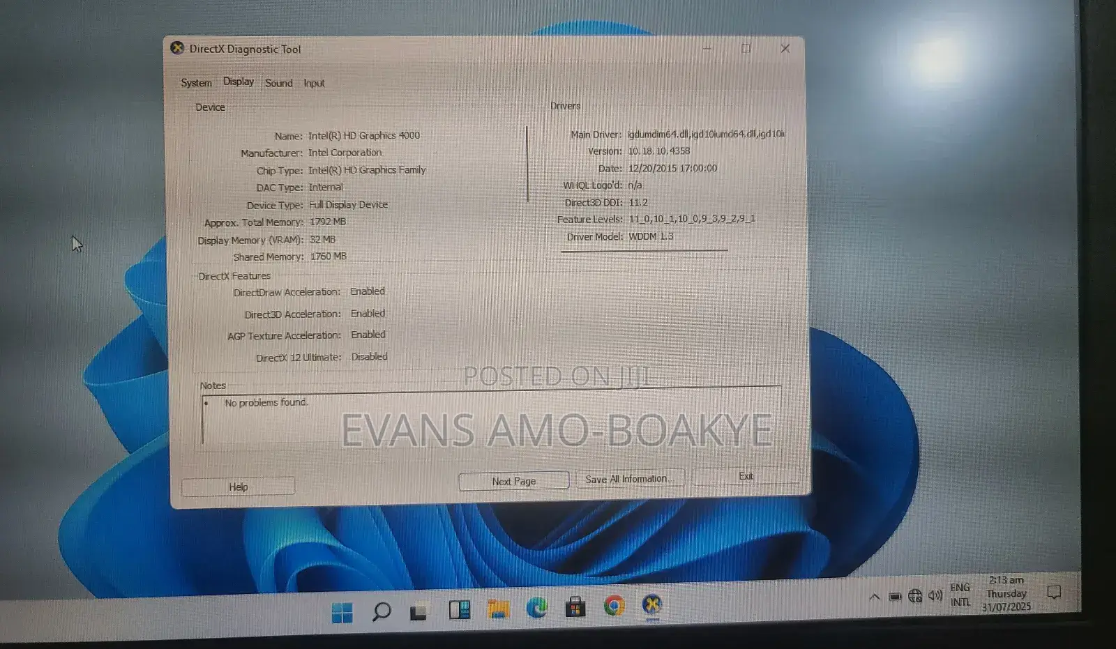 Laptop Lenovo ThinkPad X230 8GB Intel Core i5 HDD 500GB