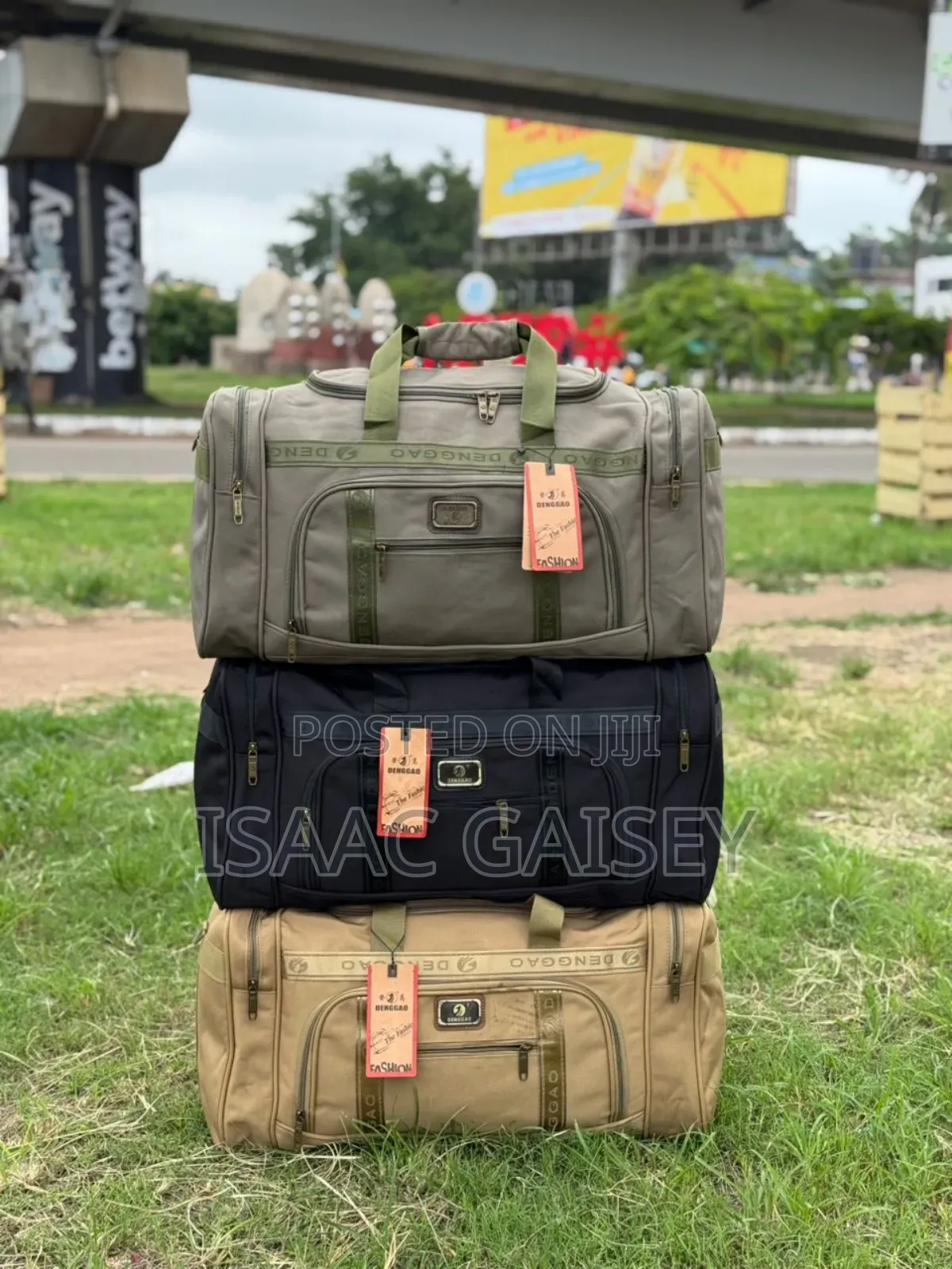 Khaki Duffle Sports/Traveling Bags