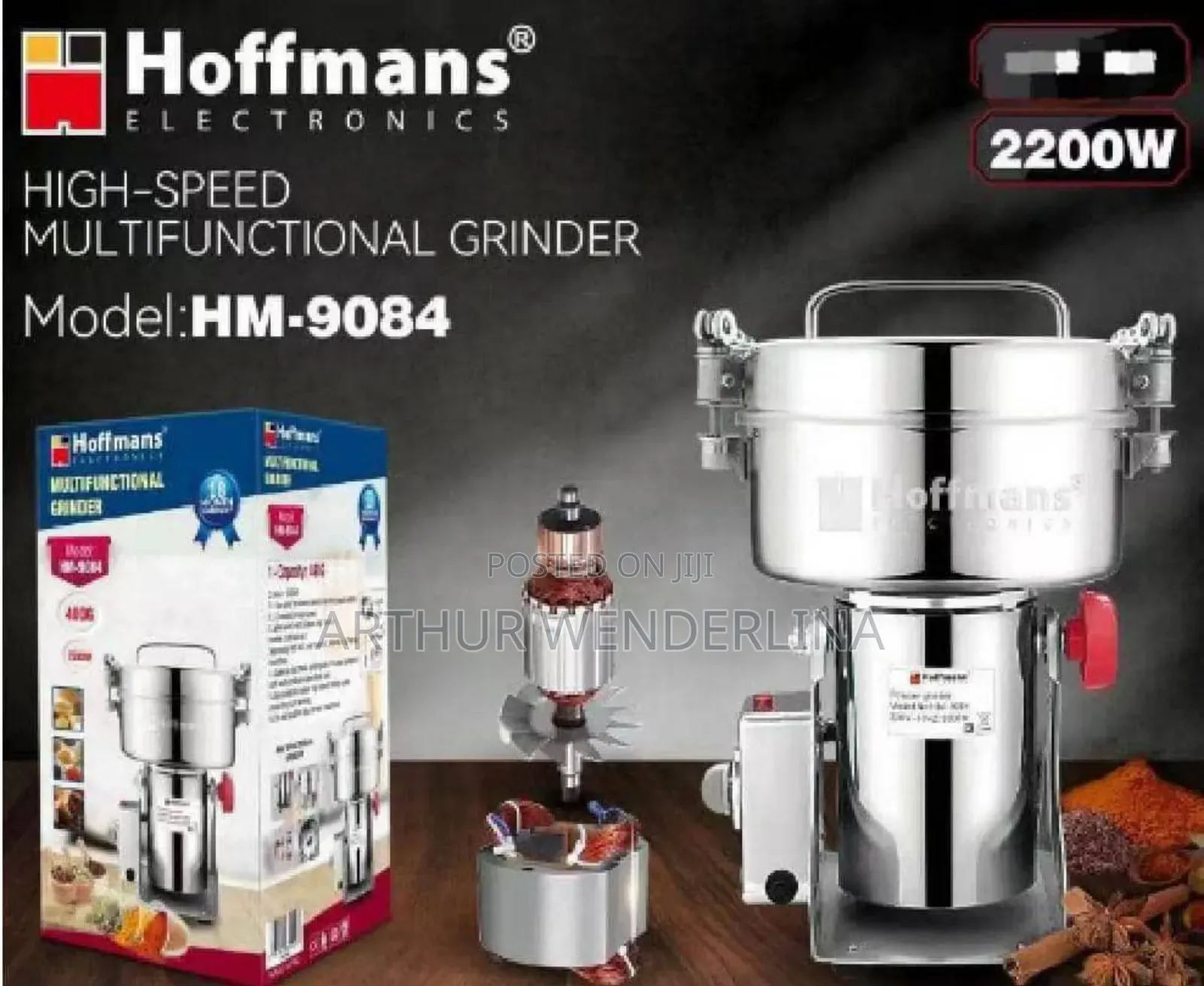 Hoffmans 2500w Electric High-Speed Multifunc.Grinder 500g