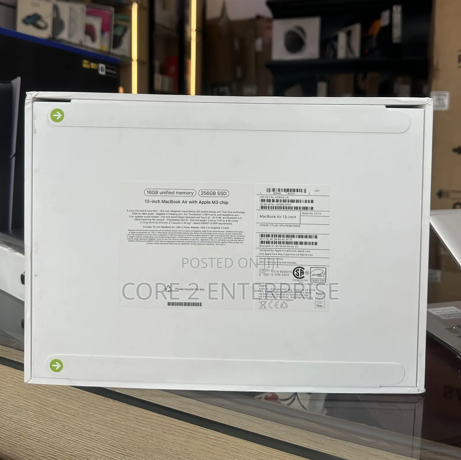 New Laptop Apple MacBook Air 16GB Apple M3 SSD 256GB