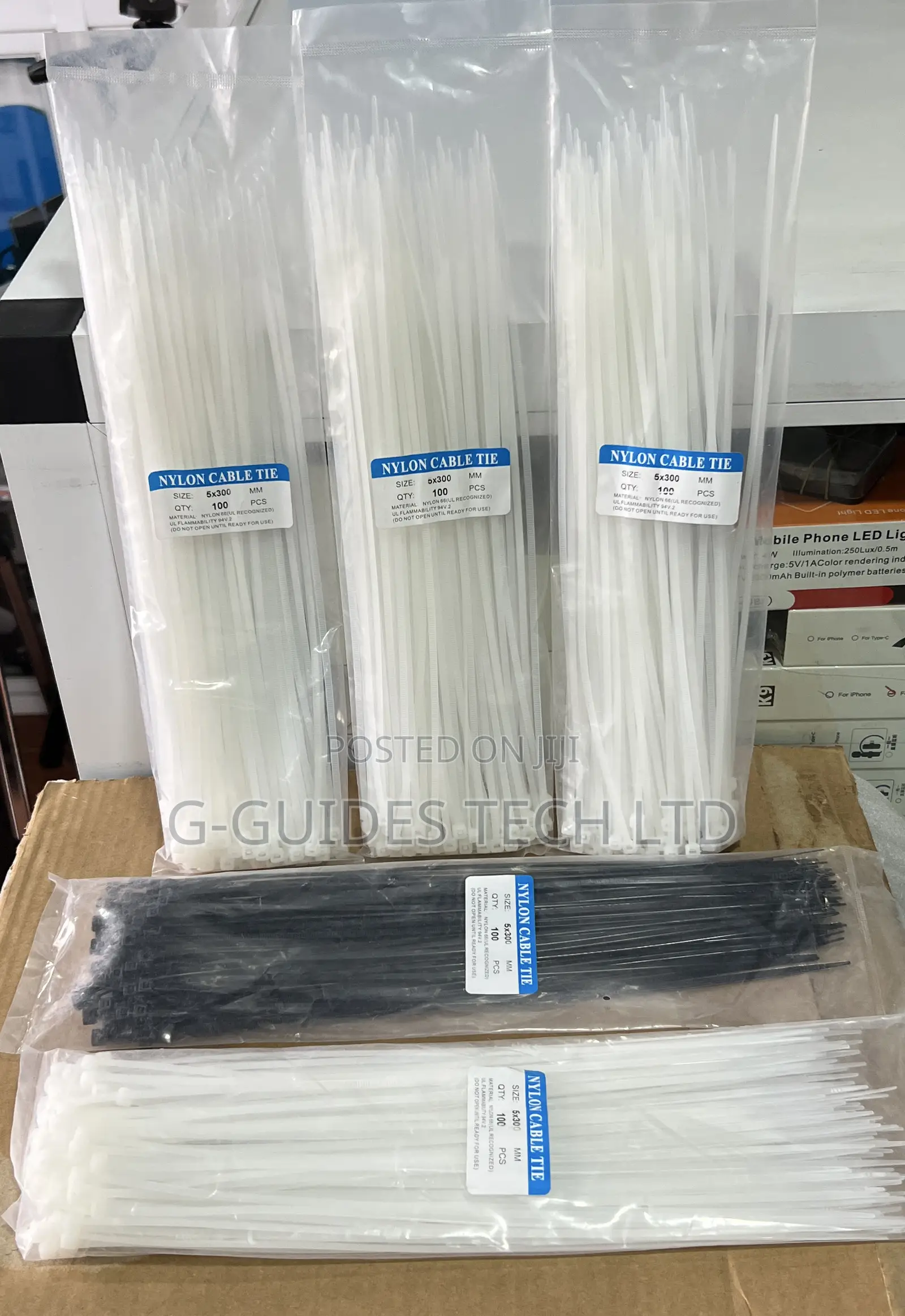 Nylon Cable Tie 5x300mm (Pack of 100)