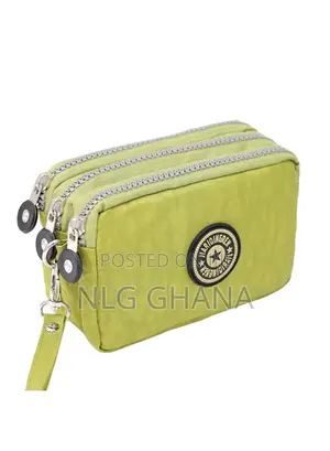 Women Three Layer Zipper Coin Purse Washed Denim. Tvx27532