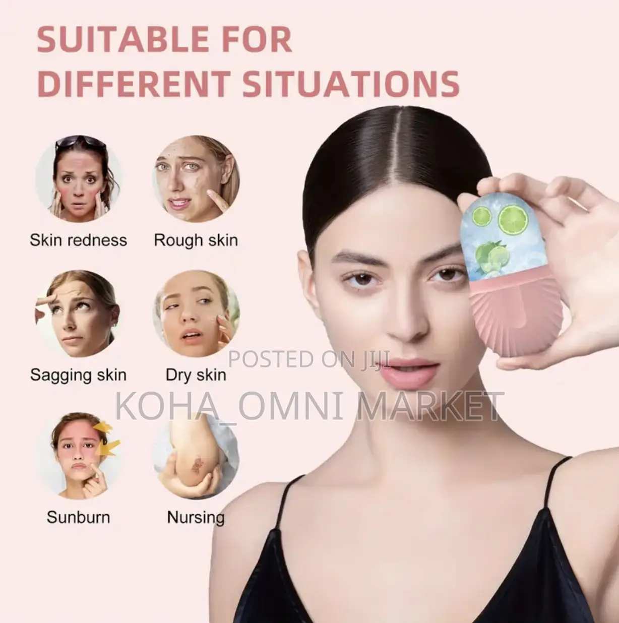 Silicon Ice Cone Face Roller
