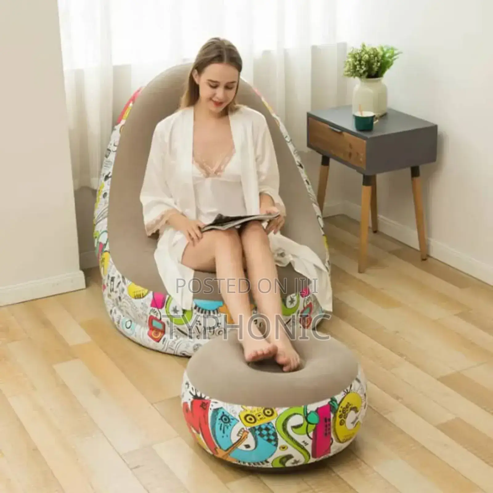 2in1 Inflatable Chair And Footrest