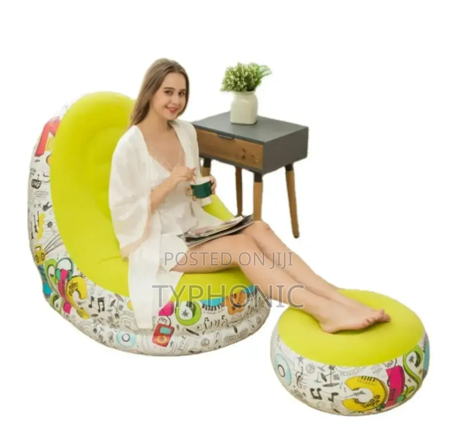 2in1 Inflatable Chair And Footrest