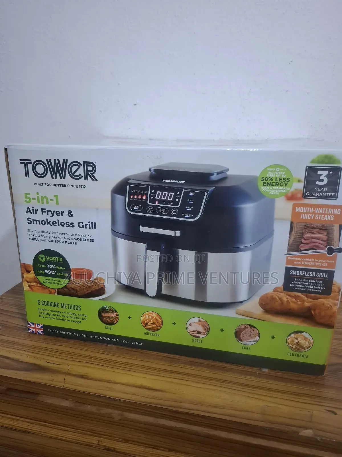 5.6l Tower Air Fryer With Smokeless Grill Uk