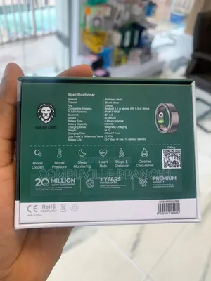Green Lion Smart Ring With Charging Case