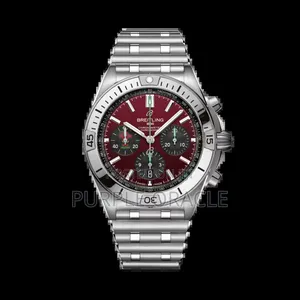 Anti Blemish Breitling Red Dial Chronomat Wristwatch