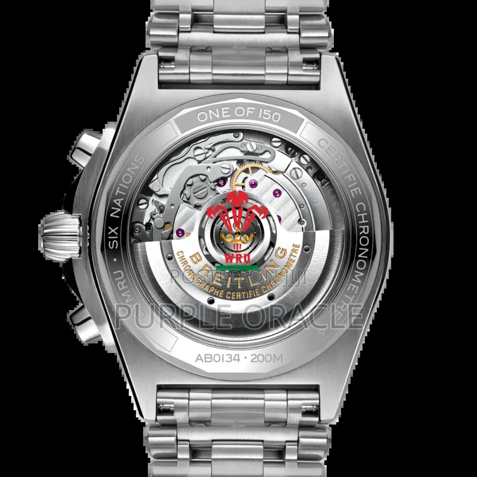 Anti Blemish Breitling Red Dial Chronomat Wristwatch