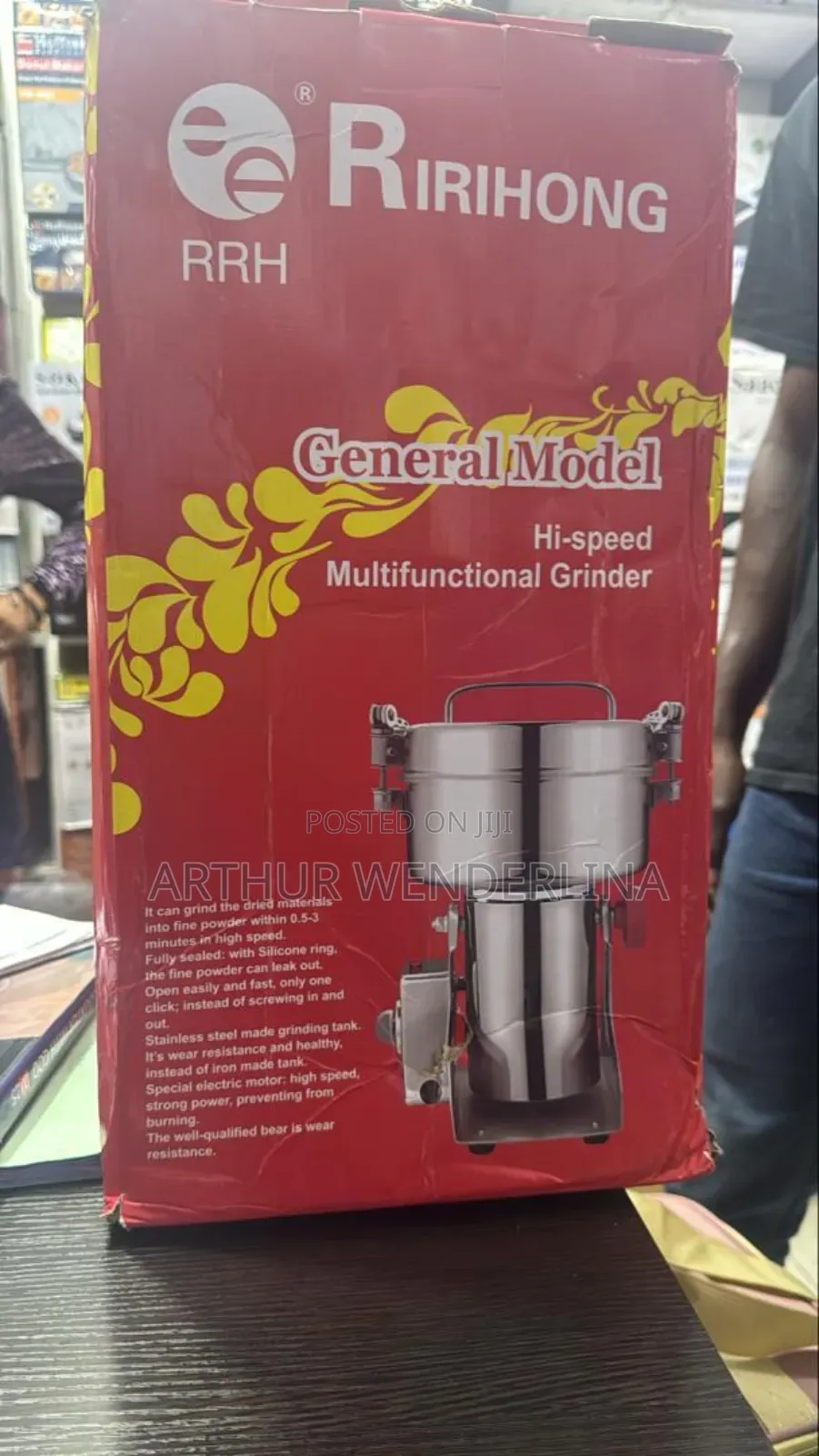 Ririhong 2000gcommercial Spices,Grain,Mill Electric Grinder