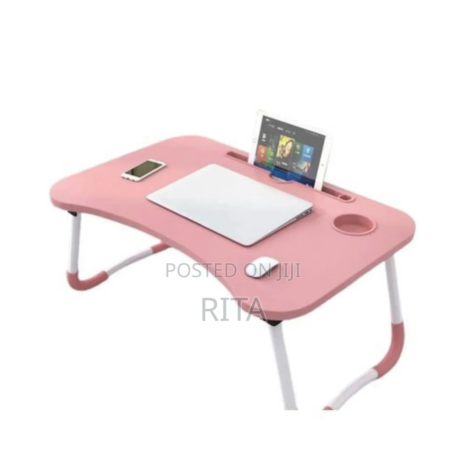Foldable Bedside Laptop Table With Accessories