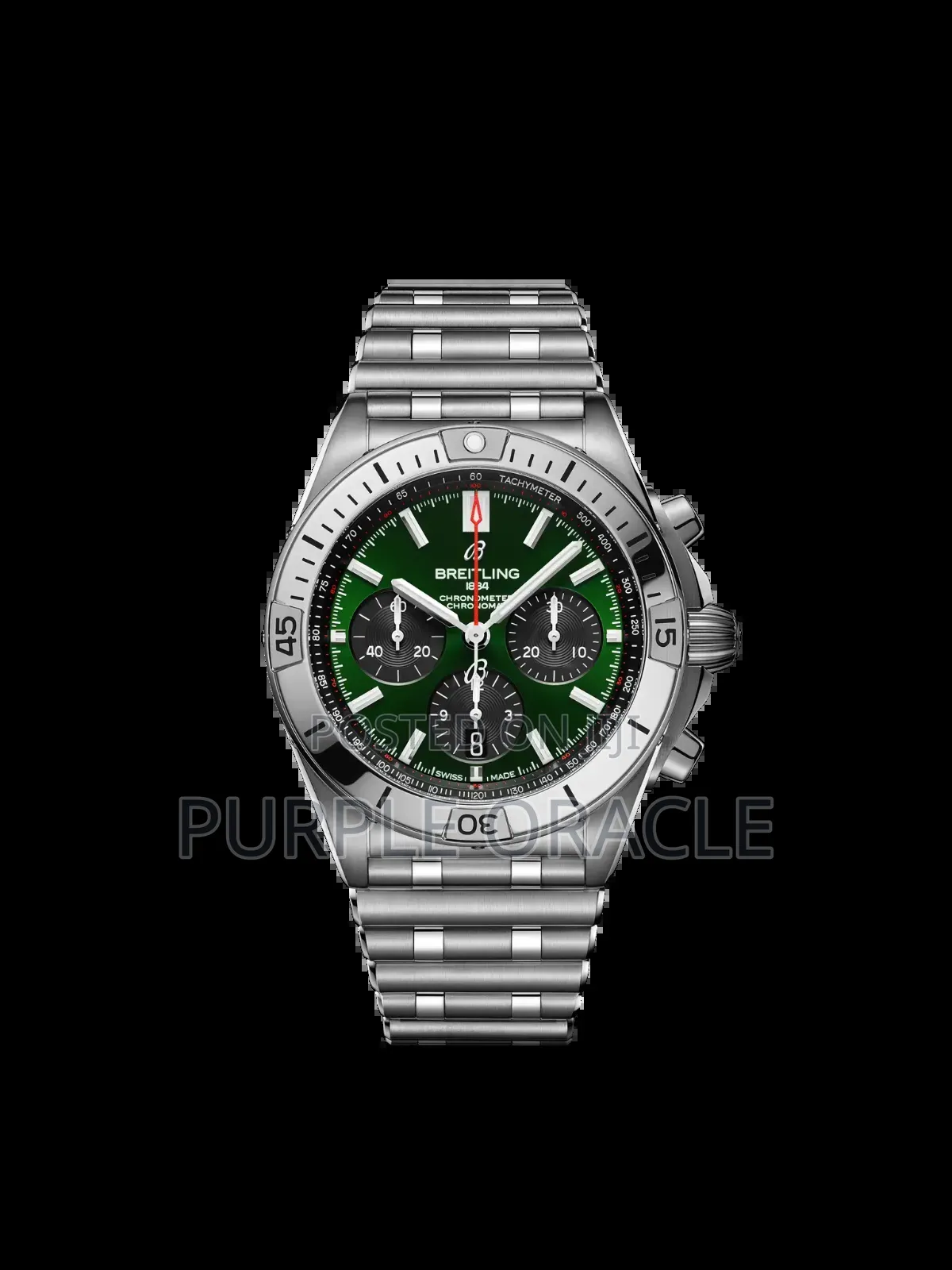 Green Dial Chronograph Breitling Watch