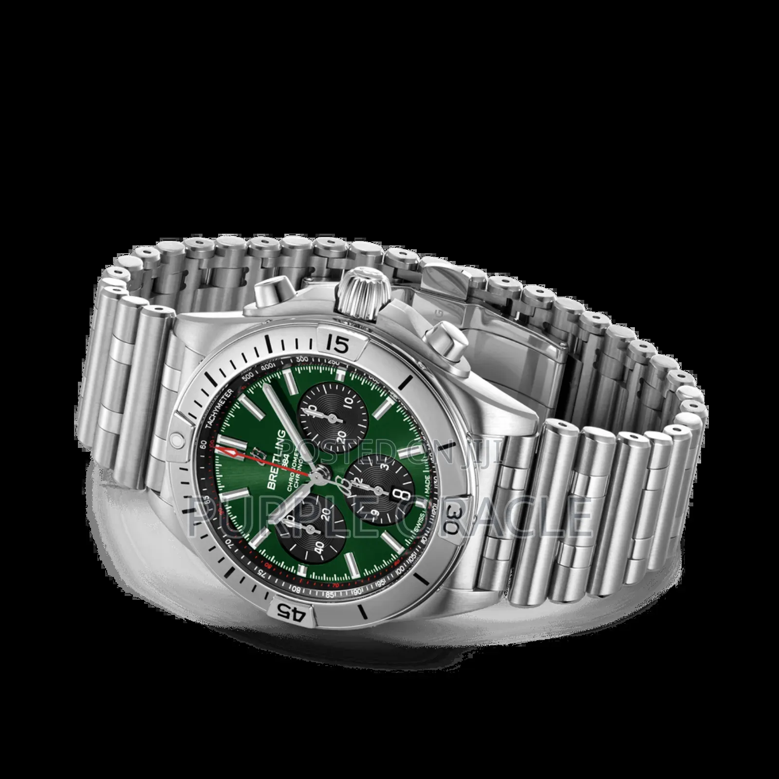 Green Dial Chronograph Breitling Watch