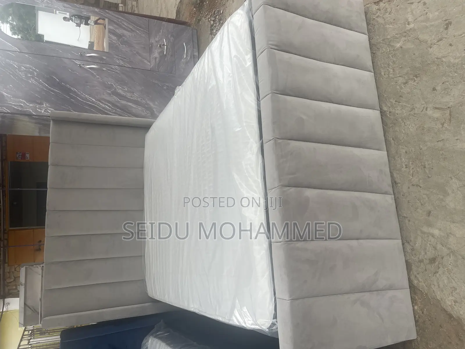A Design Double Bed Frame With Mattress