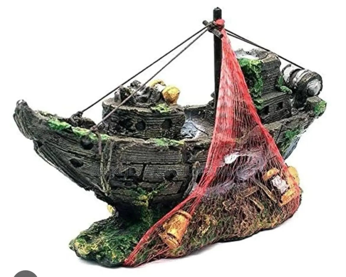 Ship Aquarium Decor