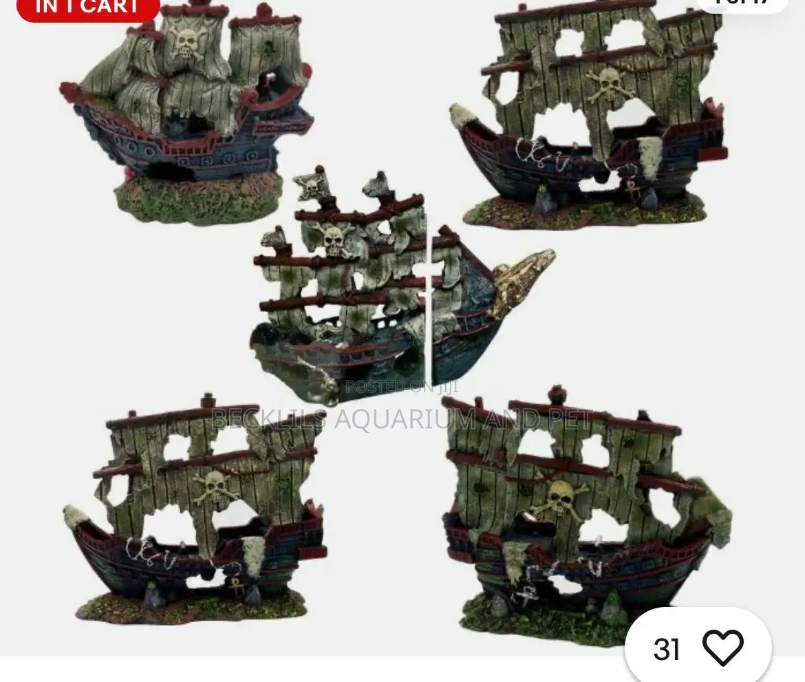 Ship Aquarium Decor