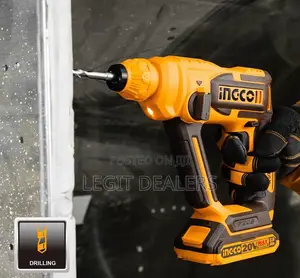 Ingco Cordless Rotary Hammer 20v + 3pcs Drill Bits