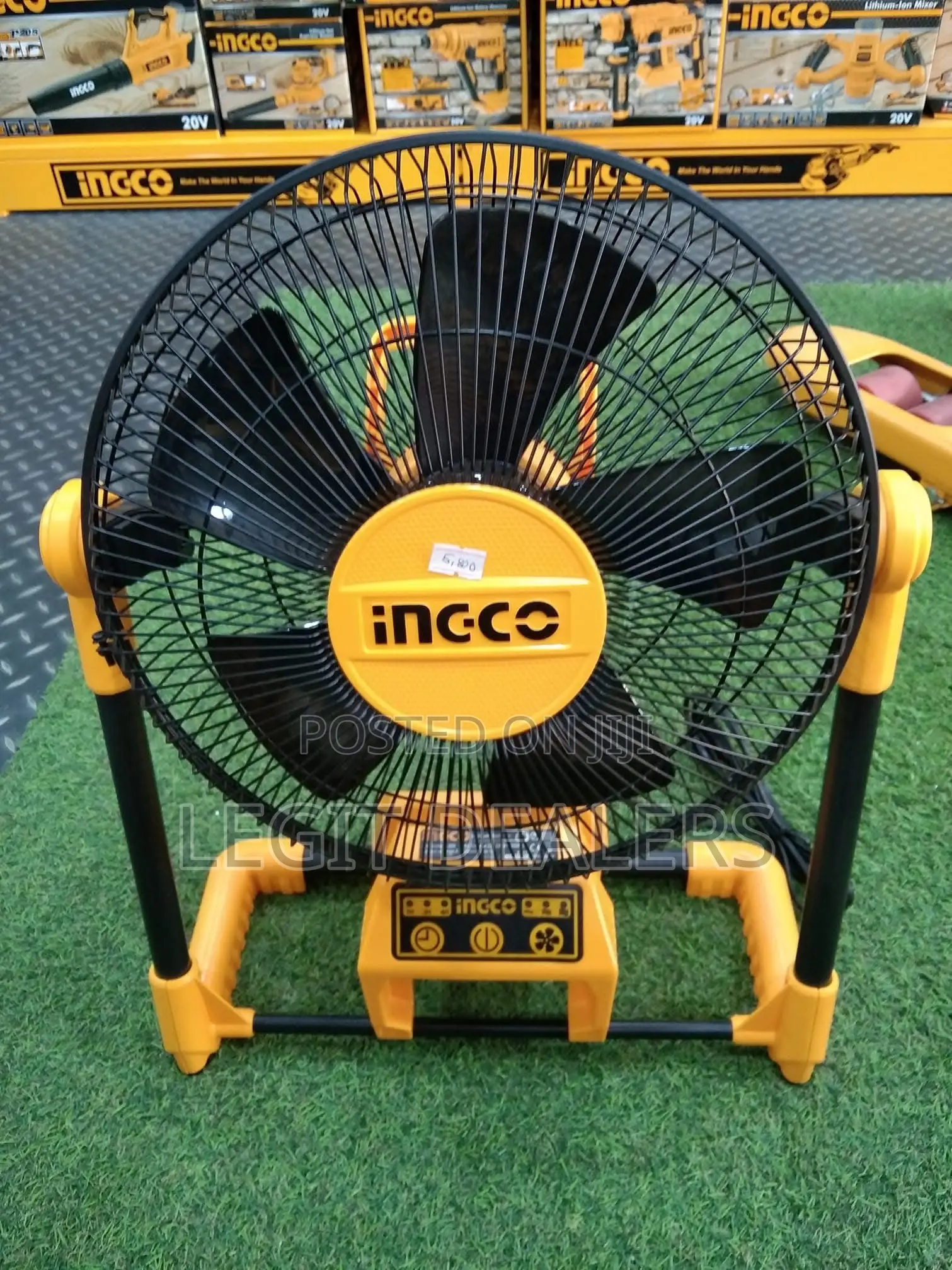 Ingco 2in1 Rechargeable Fan + 20v Battery