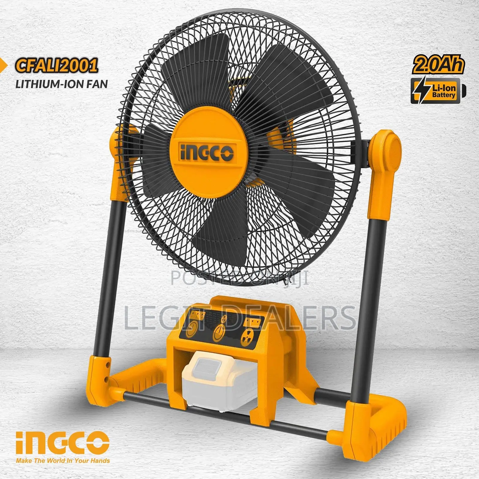 Ingco 2in1 Rechargeable Fan + 20v Battery