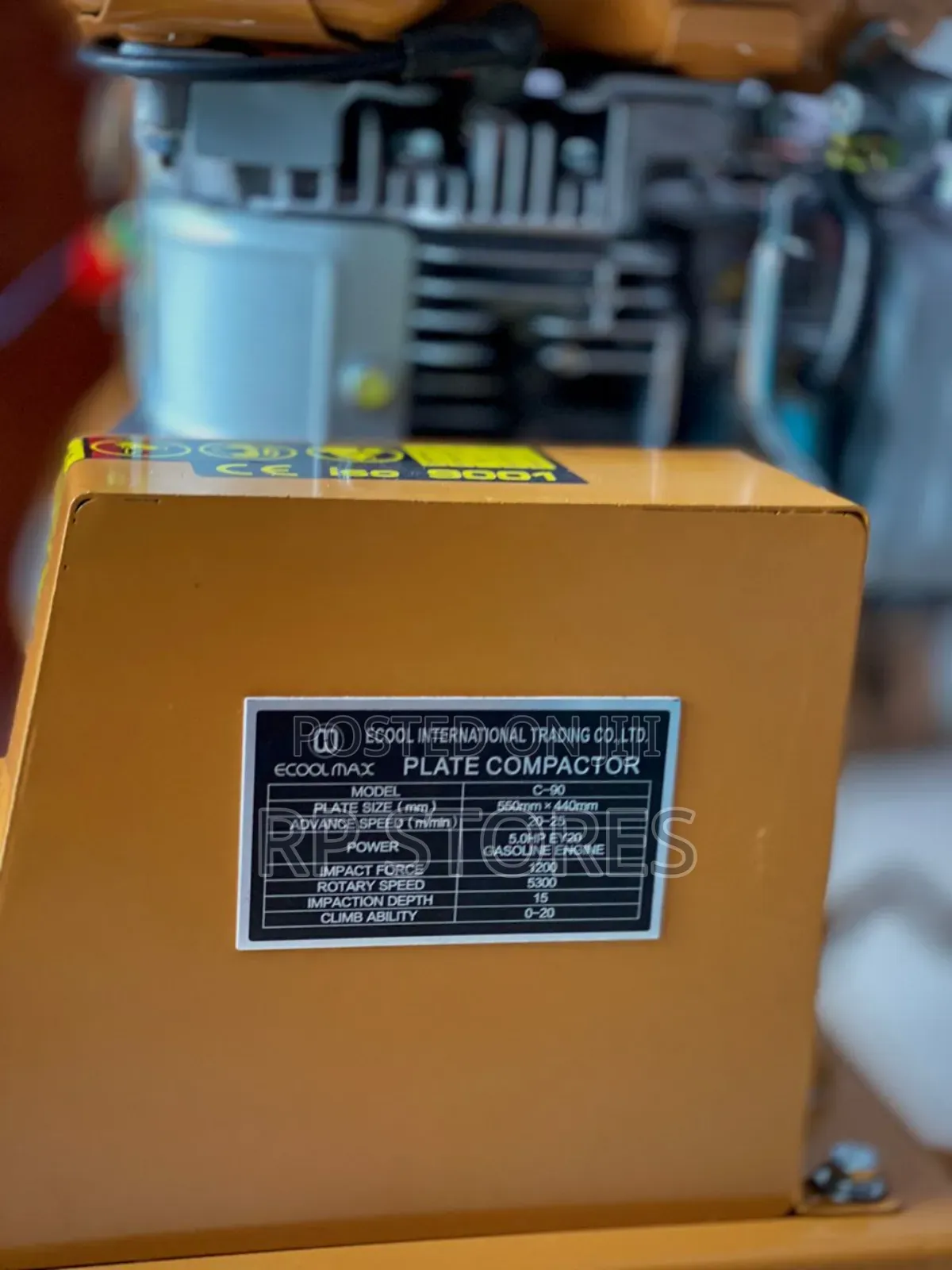 Ecoolmax Plate Compactor 5.0hp