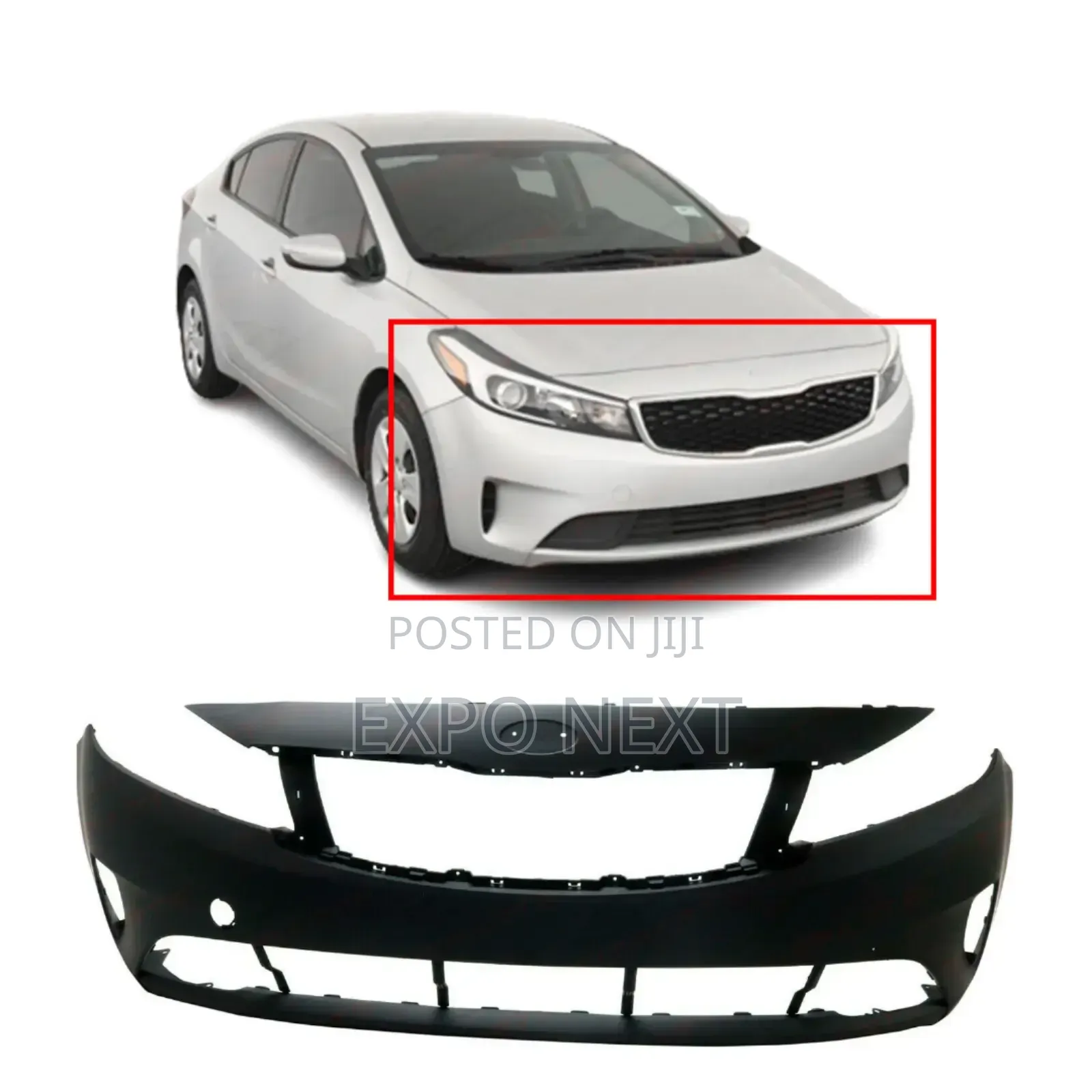 Front Bumper Cover for Kia Forte 2017 2018 Sedan Hatchback