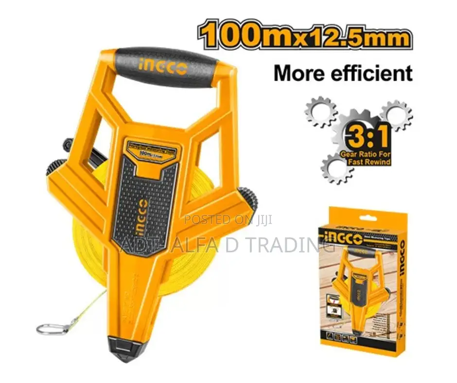 Ingco 100m Fiberglass Measuring Tape