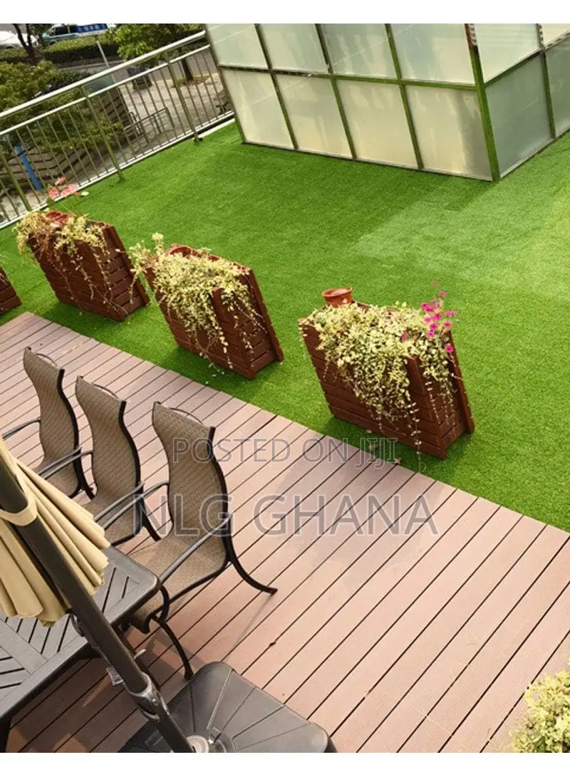 Artificial Grass, 0.8" Pile Height, TPR Natural. Ghx5210f