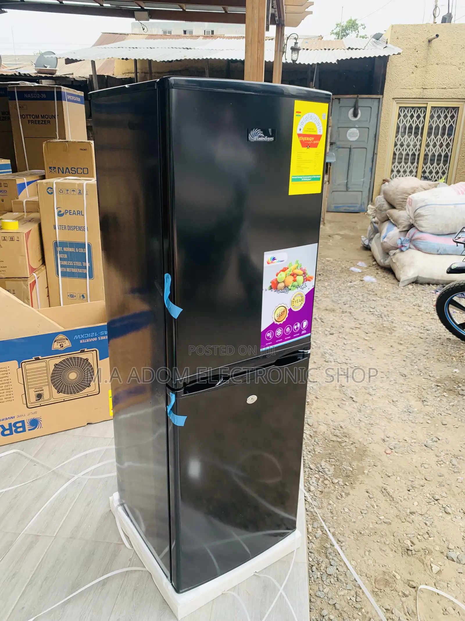 Black 140 Litres Rainbow Fridge