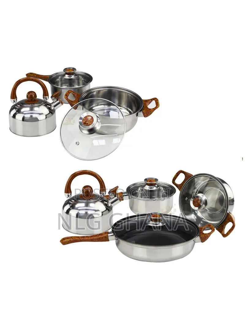 11 PCS Non-Stick Granite-Coated Wood Effect. Ghx2264
