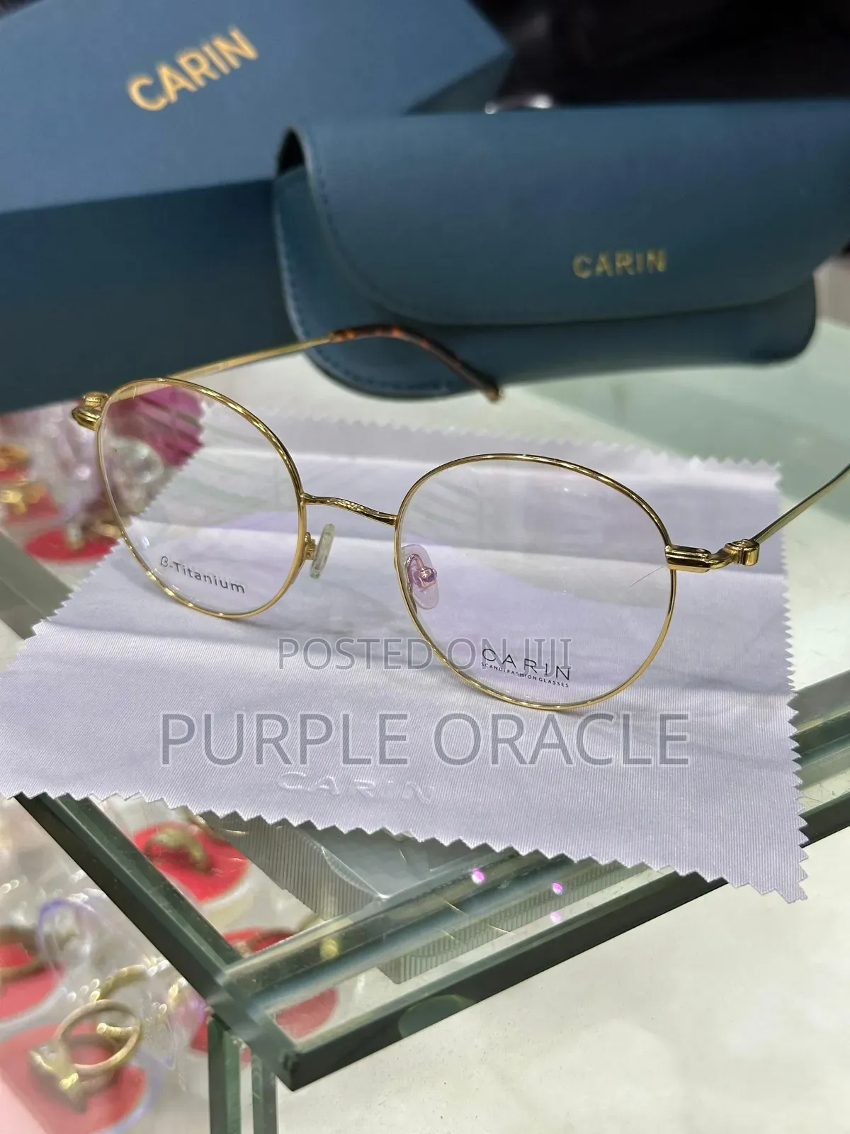 Unisex Carin Arne Titanium Gold Plated Glasses