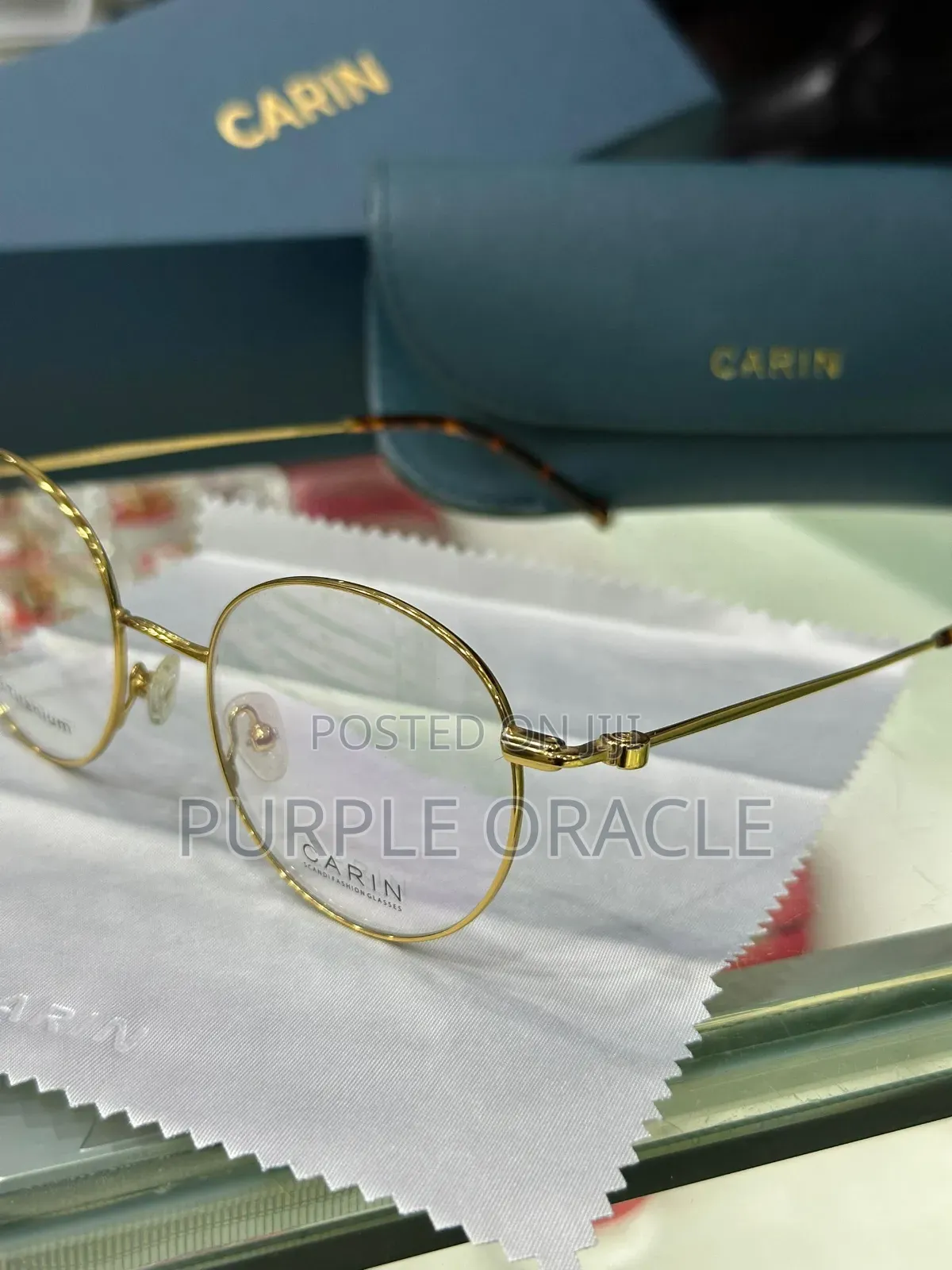 Unisex Carin Arne Titanium Gold Plated Glasses