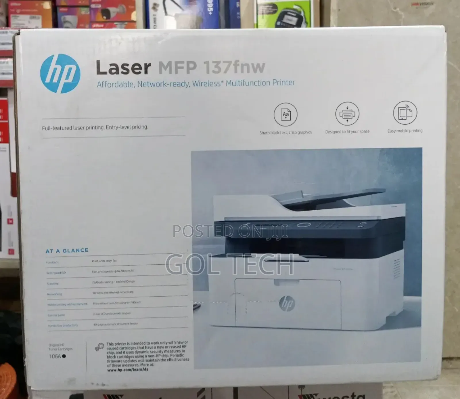 Hp Laser MFP 137fnw All in 1 Multifunction Wireless Printer