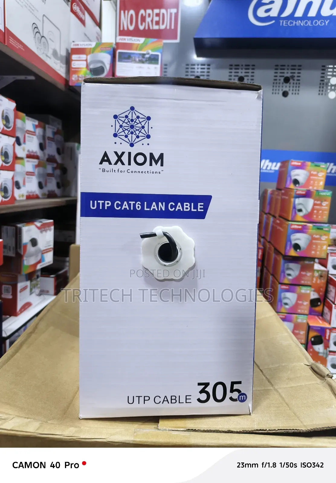 Axiom 305m Cat6 Network Cable Utp Indoor (Black)