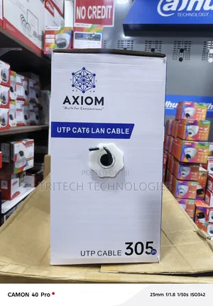 Axiom 305m Cat6 Network Cable Utp Indoor (Black)