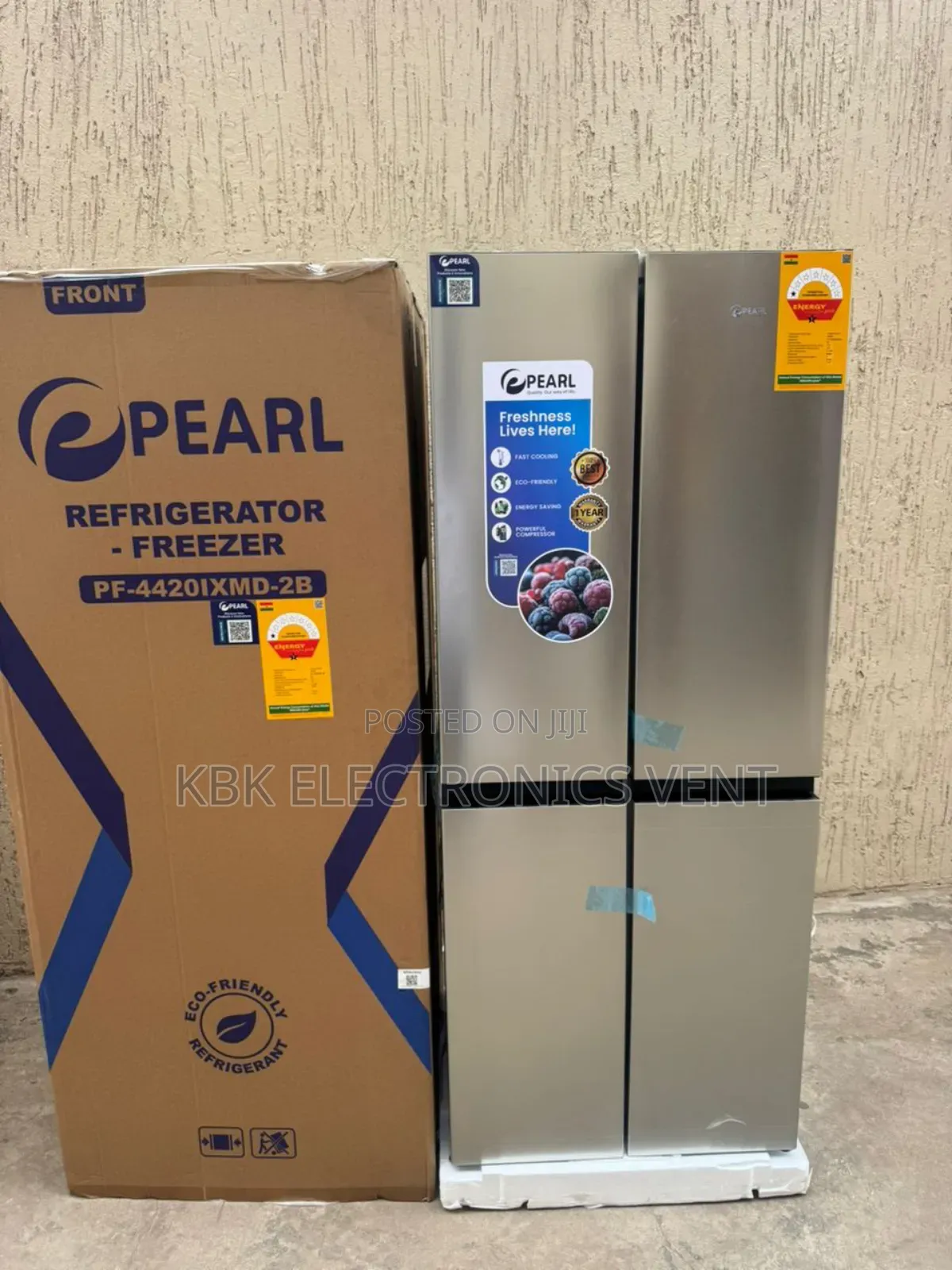 Pearl 365ltr French Doors Refrigerator