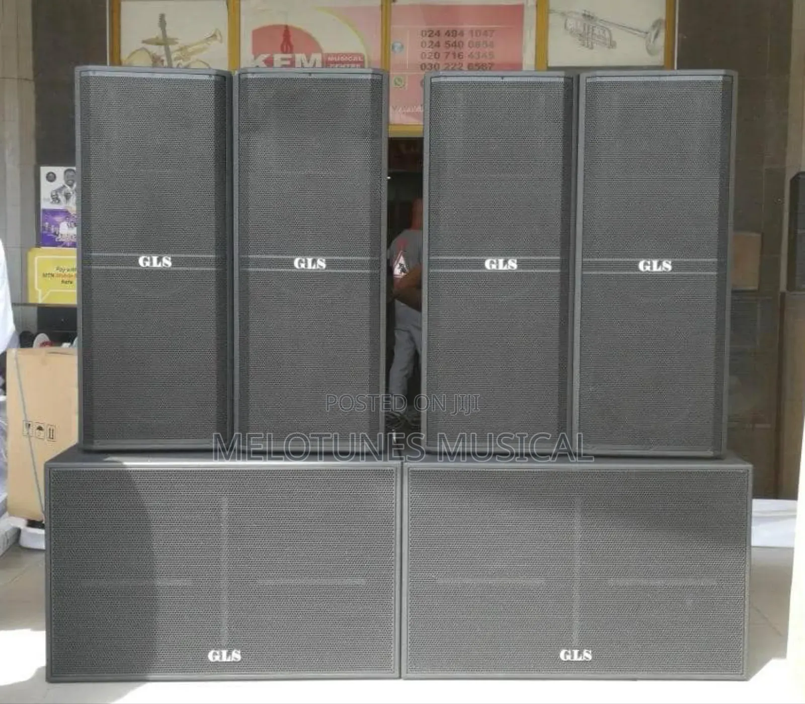 2pairs of GLS Full Range, Pair of Sub and Amplifier Rack Set