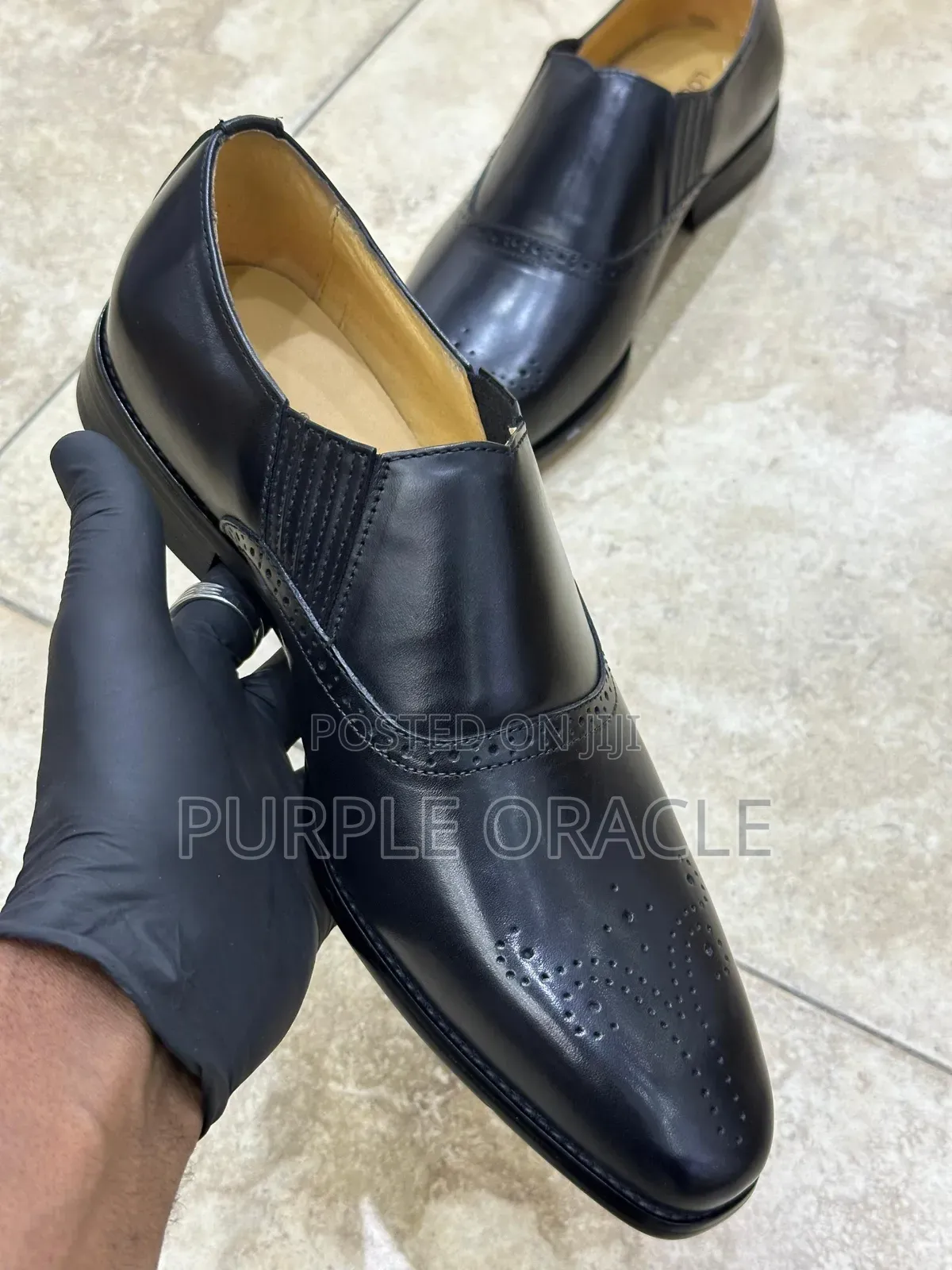 Black Men's Dress Slip on Shoe