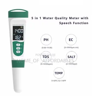 Ph/TDS/Ec/Temp/Salinity Meter(Rechargeable and Voice Active