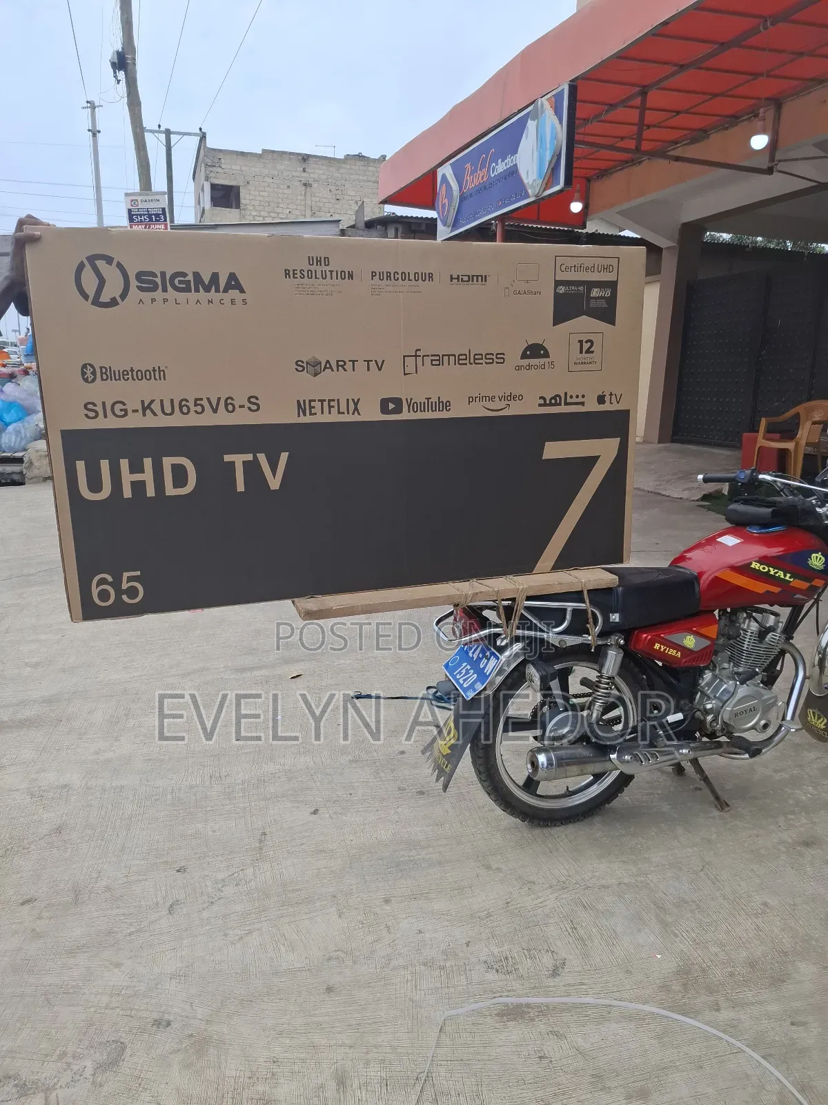 Frameless Sigma 65 Inches Smart Android Tv Uhd Available