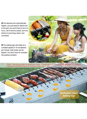 Automatic Rotary-Skewers Charcoal Barbecue Grill. Gdx7864